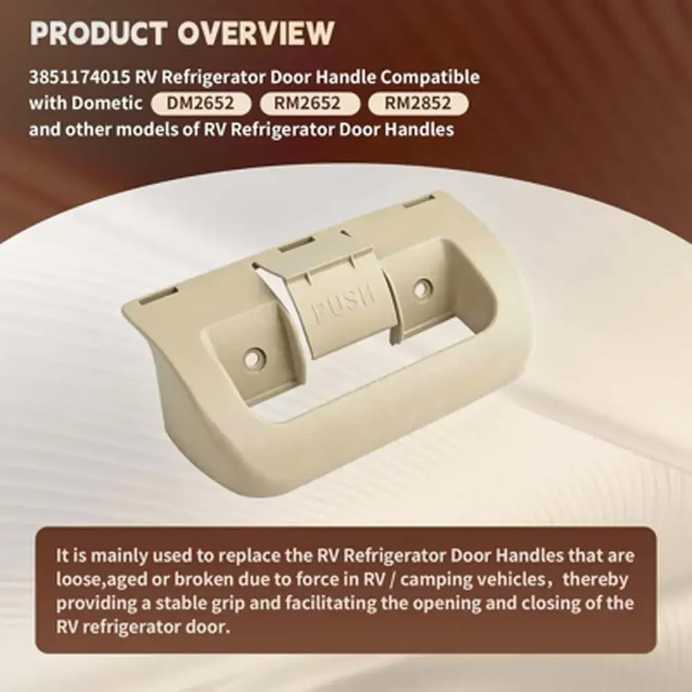 RV Refrigerator Door Handle Beige Compatible with Dometic RM2652 RM2662 RM2852
